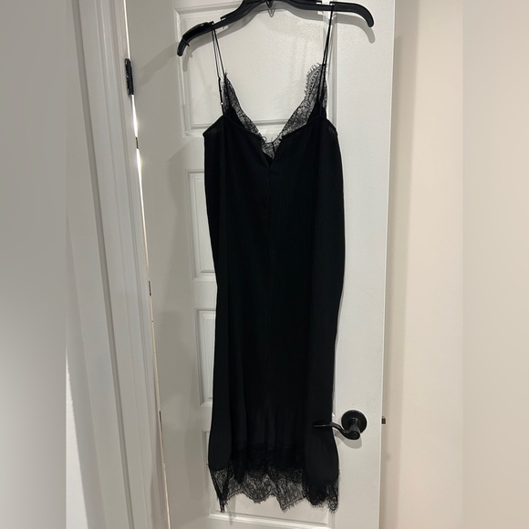 DELFI collective lace trim slip style black dress size small - Picture 7 of 9